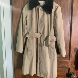 Vintage London Fog lined tan canvas coat
